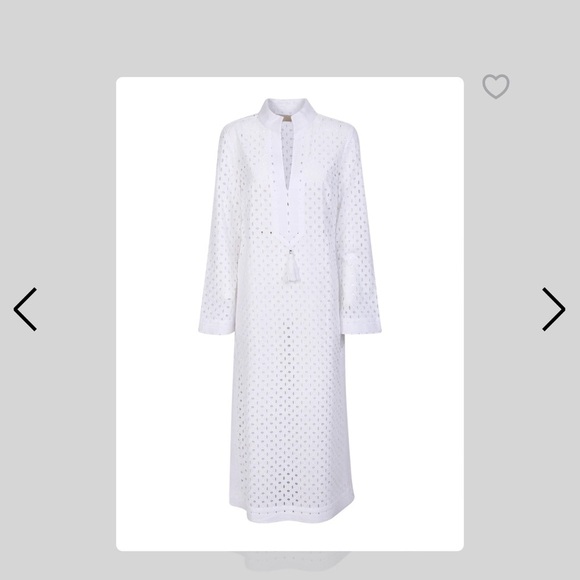 Tory Burch NWT Elegant White Eyelet Midi Length Tunic - Picture 1 of 10